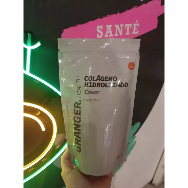 Colageno Hidrolizado Puro Clear 250 Grs Sabor Naranja Granger
